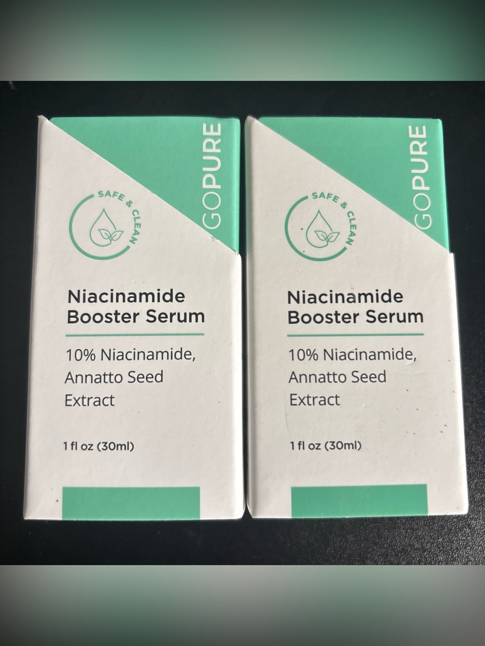 goPure 10% Niacinamide Serum Booster - Redness Reducing Skin Care 2 packs